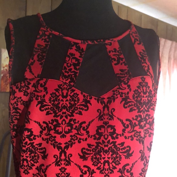 Pretty Red & Black Dress by En Focus Studio Plus Size 14 - Picture 3 of 13